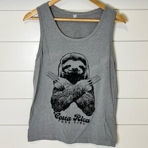 Costa Rica Sloth Graphic Tank Top